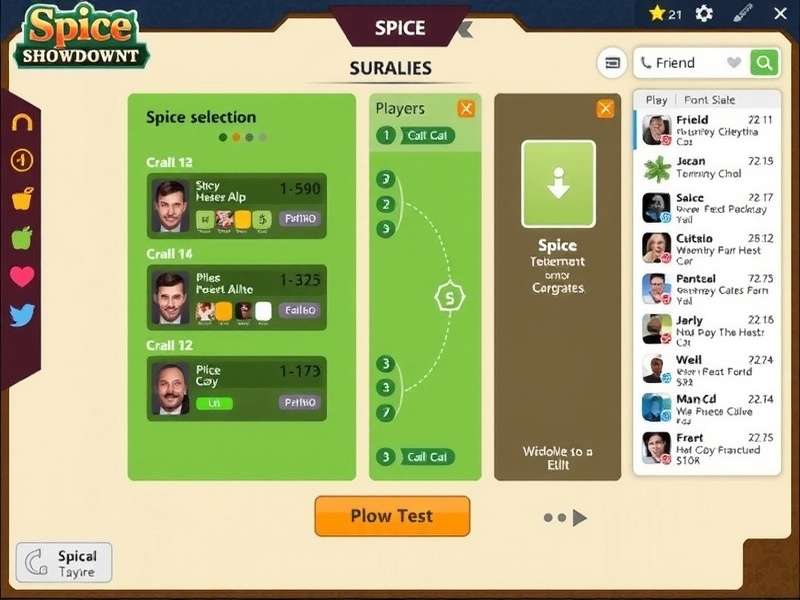 Spice Showdown Elite social features showing friend interactions