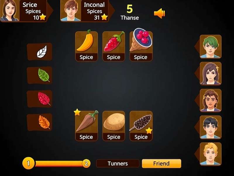 Spice Showdown Elite gameplay screenshot showing spice selection interface
